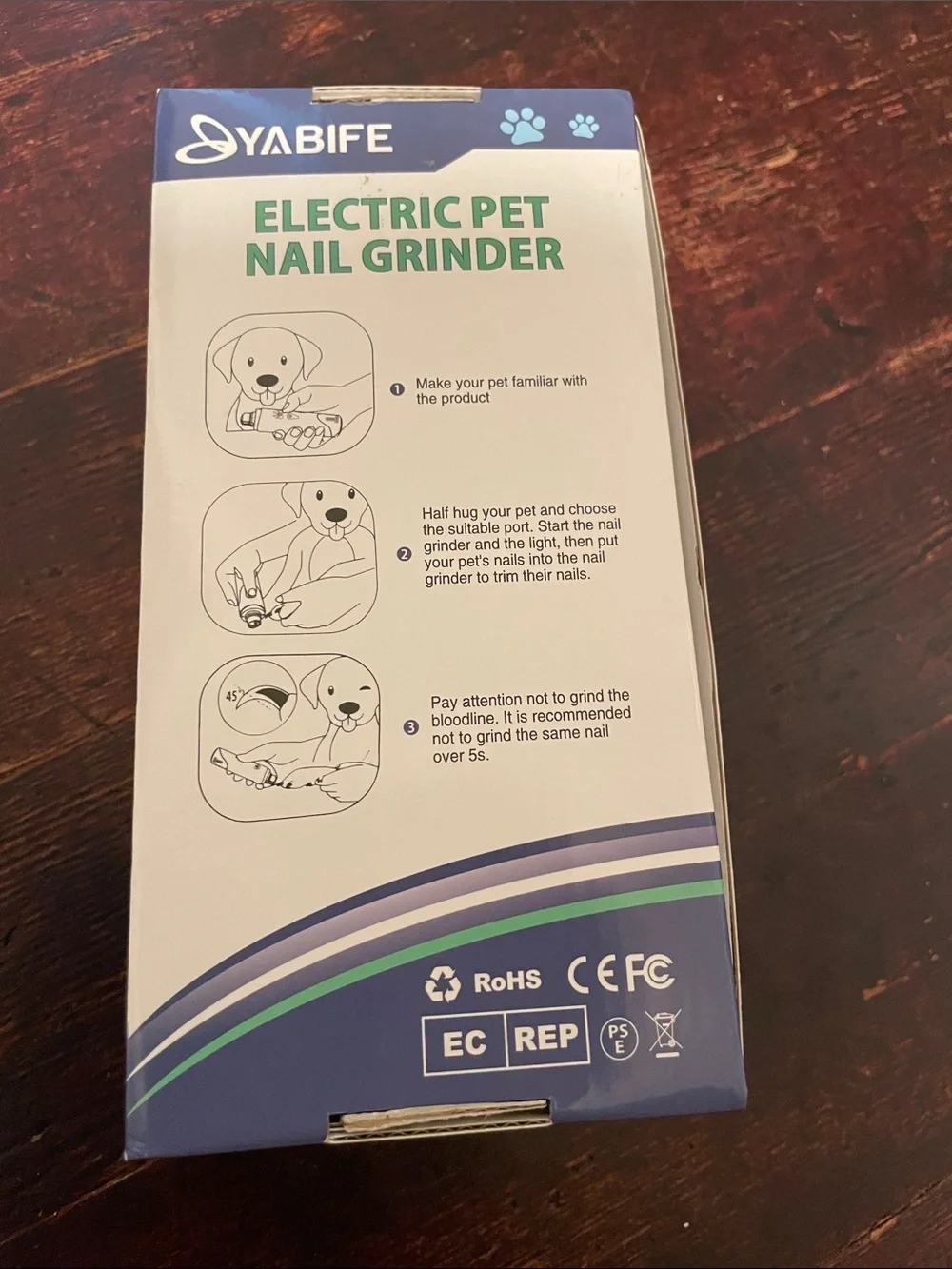 Electric Pet Nail Grinder in Blue